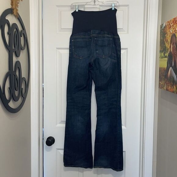 ✨Gap Maternity Sexy Slightly Distressed Dark Wash Boot Cut - Picture 4 of 7